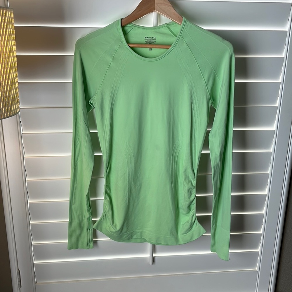 Athleta Green Running Top